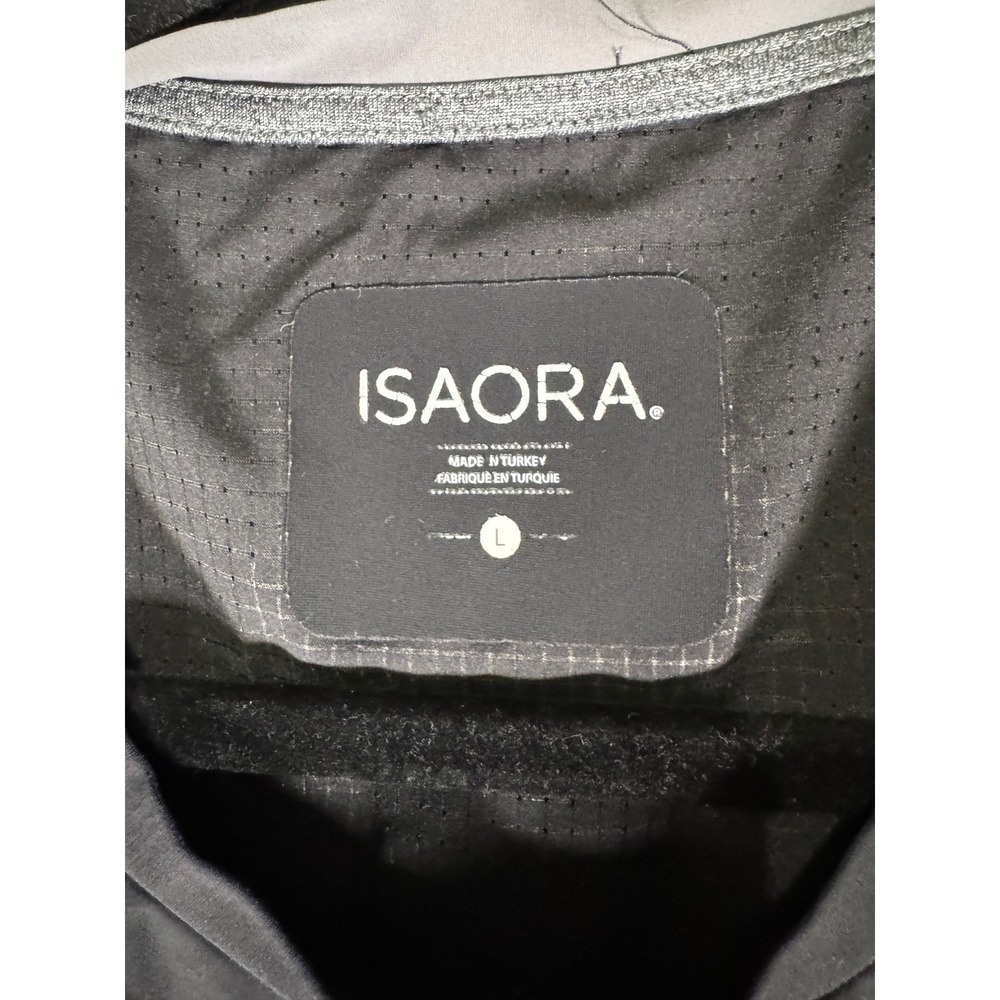 ISAORA Men Black Performance Mesh Back Muscle Tank Top Size Large Made in Turkey - Picture 3 of 7